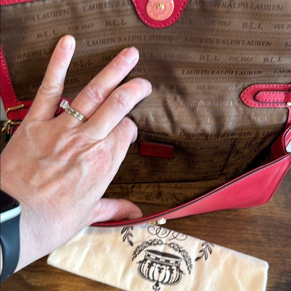 New with tags - Lauren Ralph Lauren red clutch purse handbag - Picture 12 of 12